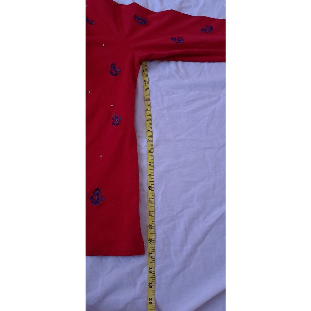 Quacker Factory Red Nautical Anchor Embroidered B… - image 6